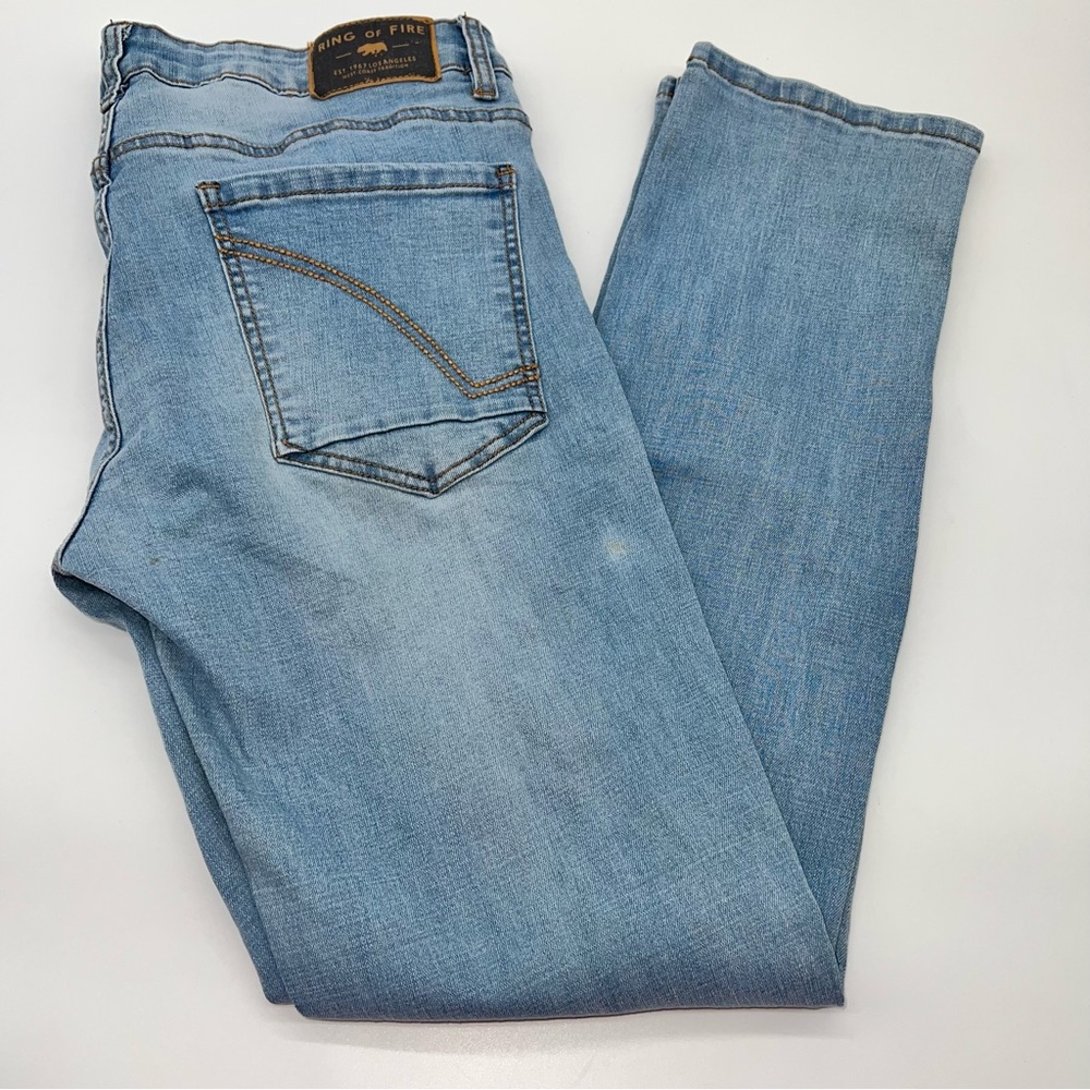 Ring of Fire Women’s Light Blue Wash Slim Fit Jeans Size W33 L30